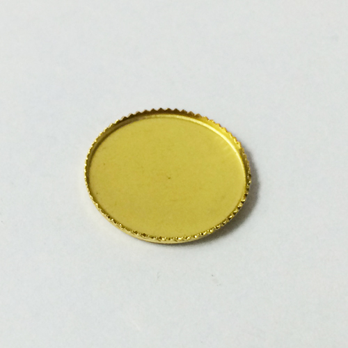 Brass bezel setting jewelry findings brass round rack plating lead-safe nickel-free round