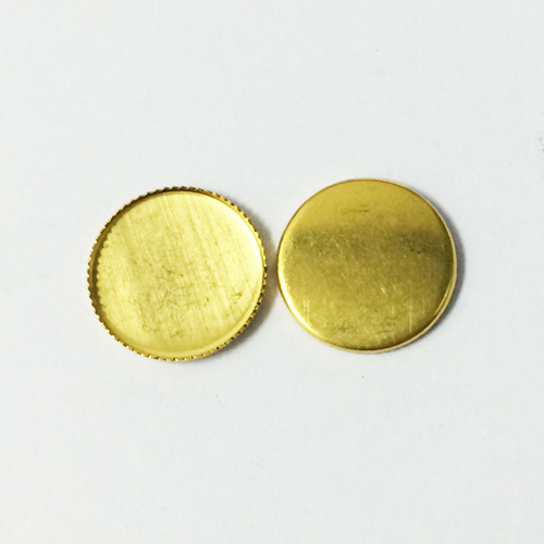 Brass bezel setting jewelry findings brass round rack plating lead-safe nickel-free round