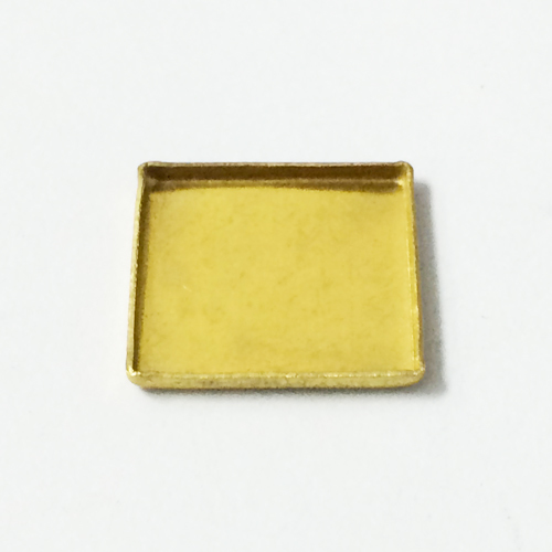 Brass bezel setting base blank findings square rack plating lead-safe nickel-free