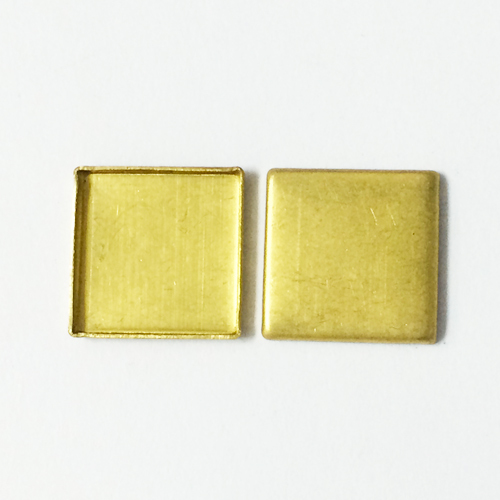 Brass bezel setting base blank findings square rack plating lead-safe nickel-free