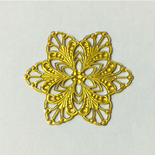 Brass filligree components findings jewelry accessories nickel free