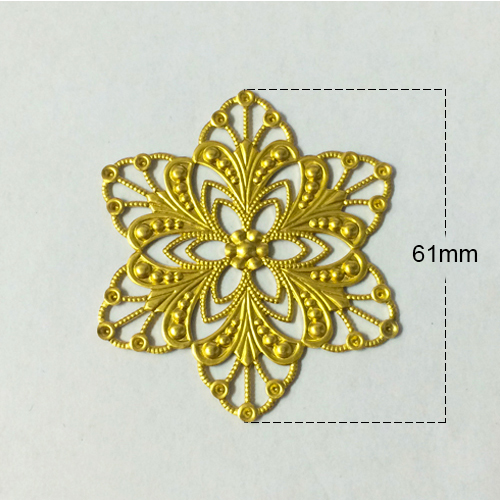 Brass filligree components findings jewelry accessories nickel free
