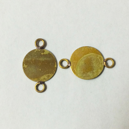 Connectors necklace pendant setting cabochon base tray bezel blank brass jewelry