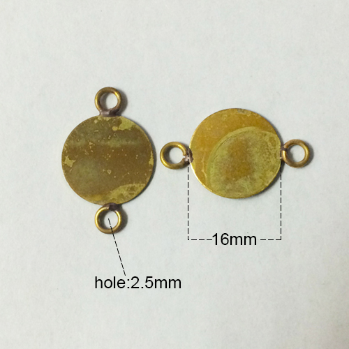 Connectors necklace pendant setting cabochon base tray bezel blank brass jewelry