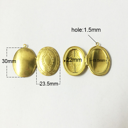 Brass photo frame pendant classic jewelry wholesale