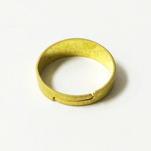 Simple adjustable ring in brass jewelry wholesale nickel free