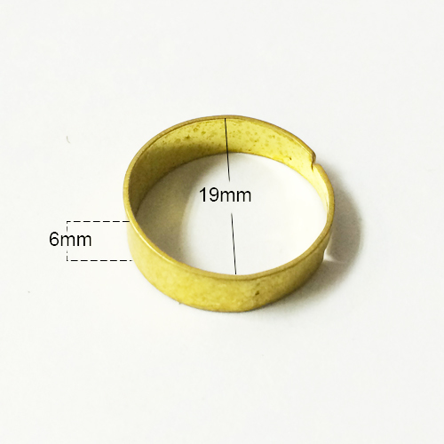 Simple adjustable ring in brass jewelry wholesale nickel free