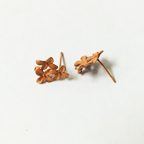Brass flower earpins diy jewelry accessories nickel free