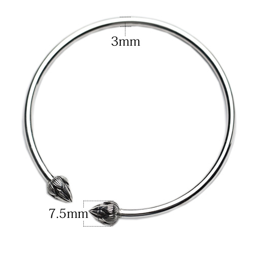 925 Sterling Silver New Simple Style Lady Bangle