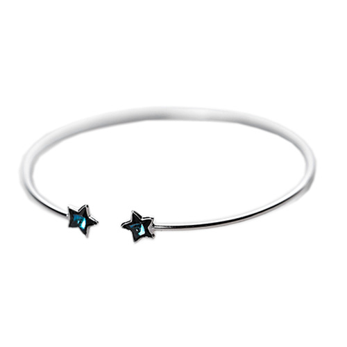 925 Sterling Silver Double Star Bracelet for women