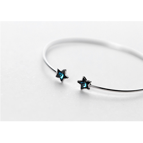 925 Sterling Silver Double Star Bracelet for women