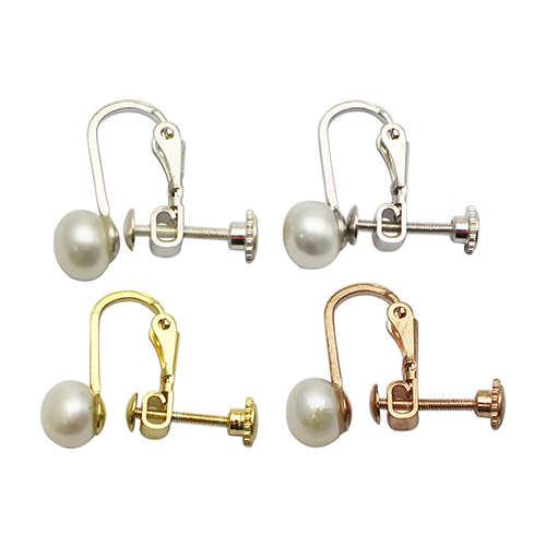 925 Sterling silver pearl ear clip custom jewelry making nickel free