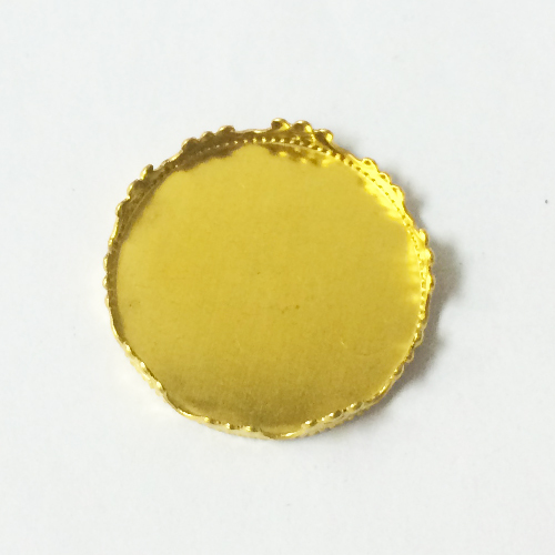 Wholesale brass round cabochon bezel setting pendant blank base tray vintage necklace pendant jewelry findings