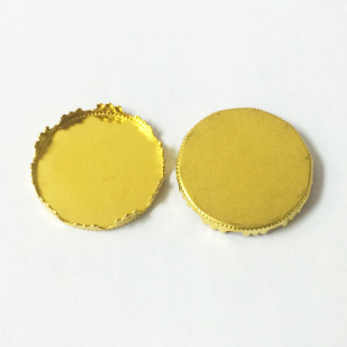 Wholesale brass round cabochon bezel setting pendant blank base tray vintage necklace pendant jewelry findings