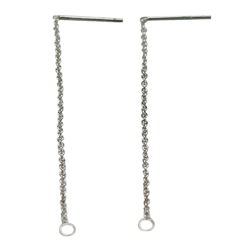 925 Sterling Sliver wire earring post with circle charms