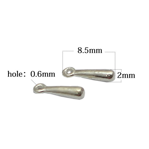 925 Sterling Sliver Extender Chain Teardrop Charms