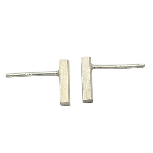 Silver bar minimalist earrings bar studs silver earrings