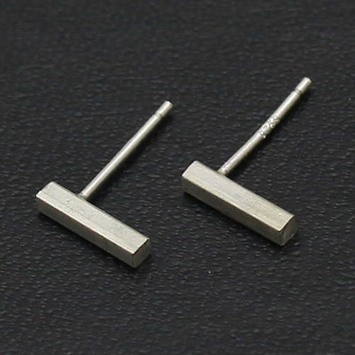 Silver bar minimalist earrings bar studs silver earrings