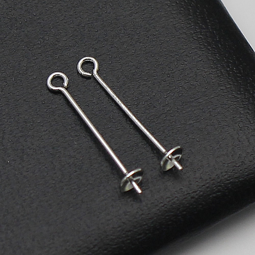 925 Sterling silver circle tiny bar sterling silver threader earrings findings