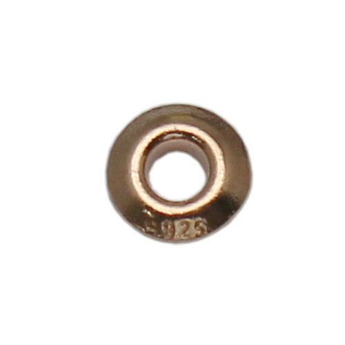 925 Sterling silver button with hole jewelry wholesale