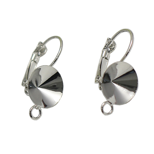 Brass Earring Bezel Base for Jewelry Making Gemstone Diamond Earring blank Level Back
