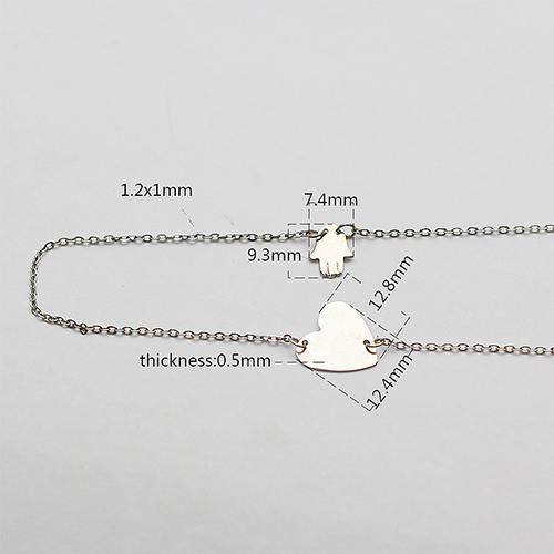 925 Sterling silver heart pendant necklace personalized chain custom jewelry wholesale