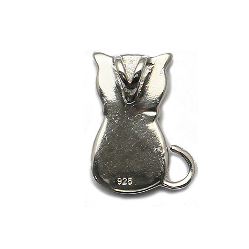 925 Sterling silver cat necklace pendant lovely unique gift jewelry making charms