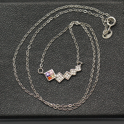 925 Sterling silver dainty zircon necklace for women diamond pendants minimalist jewelry