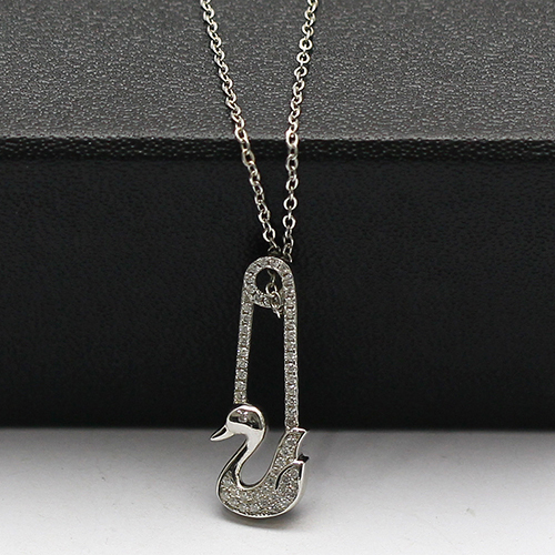 925 Sterling silver swan necklace dainty jewelry making charms bridesmaid friendship sister gift