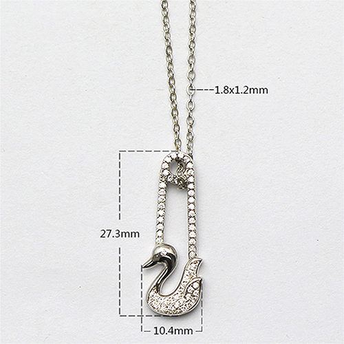 925 Sterling silver swan necklace dainty jewelry making charms bridesmaid friendship sister gift