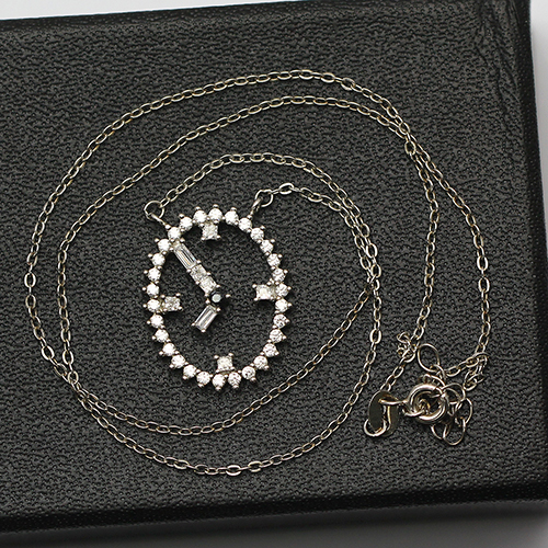 925 Sterling silver clock pendant zircon plated custom jewelry making nickel free