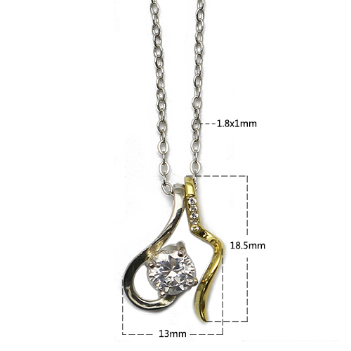 925 Sterling silver necklace plated with white zircon special chain jewelry making findings