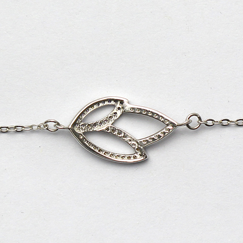 Sterling silver bracelet base micro pave with zircon simple chain wholesale fashion jewelry