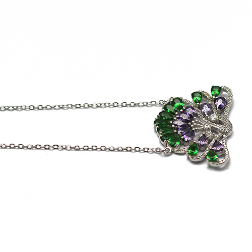 925 Sterling silver peacock necklace unique gift for her jewelry accessories nickel free