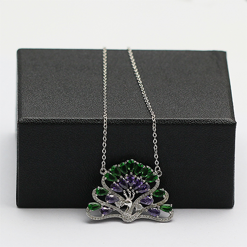 925 Sterling silver peacock necklace unique gift for her jewelry accessories nickel free