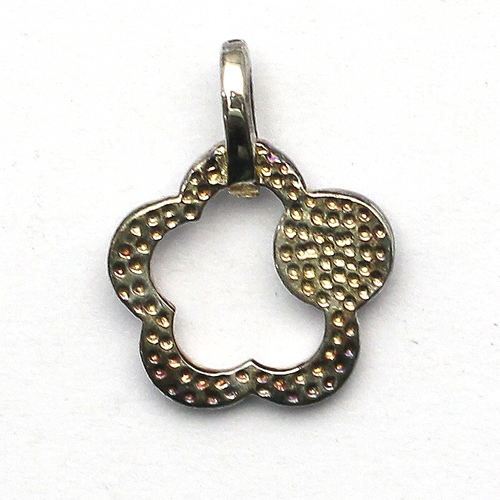 925 Sterling silver flower pendant epoxy process zircon jewelry diy jewelry accessories charms