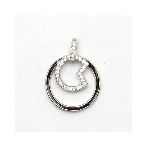 925 Sterling silver pendant zircon micro inlay charm unique nickel free jewelry
