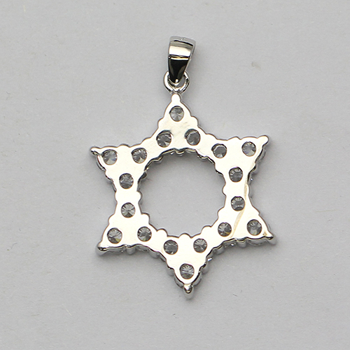925 Sterling silver hexagonal star pendant unique novel gift for jewelry making