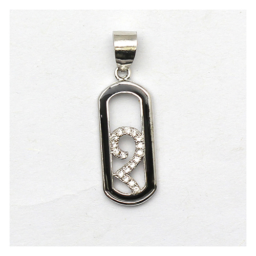 925 Sterling silver pendant plated with zircon wholesale silver jewelry