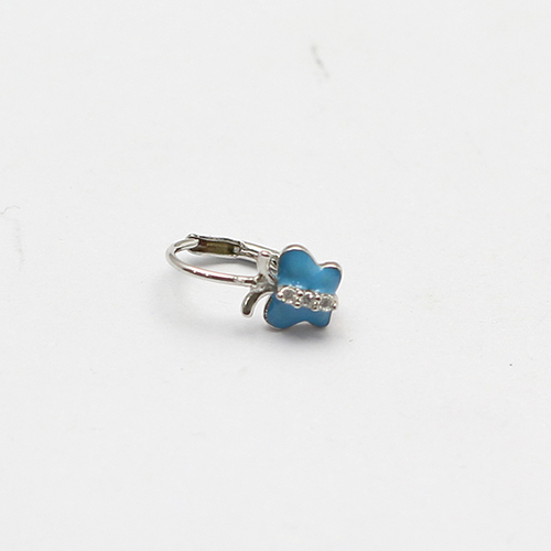 925 Sterling Silver Blue Butterfly Earring Fashion Unique Ear Hook Gift for Friend Leverback Earrings Hooks