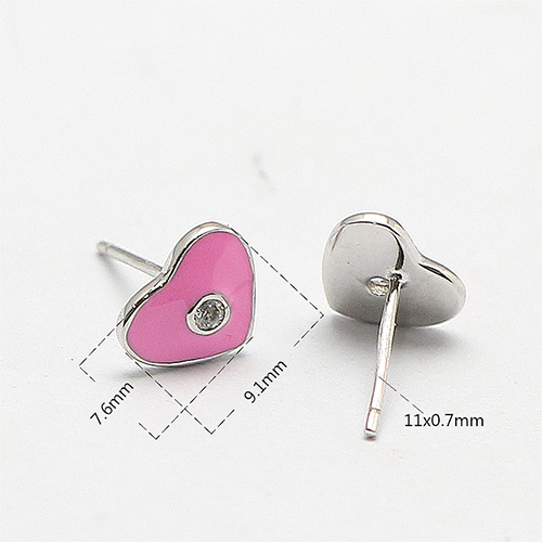 925 Sterling Silver Stud Children's Fine Jewelry Earrings Personalized Girls Gifts New Design