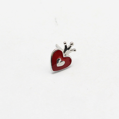 925 Sterling Silver Stud Crown Heart Jewelry Making Personalized Girls Gifts 2020 Wholesale