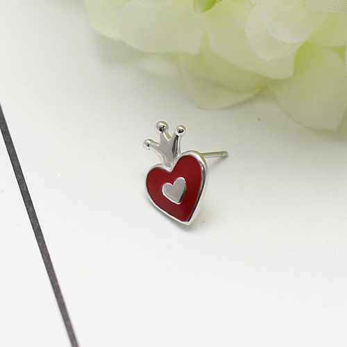 925 Sterling Silver Stud Crown Heart Jewelry Making Personalized Girls Gifts 2020 Wholesale