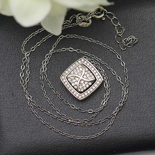 925 Sterling silver necklace plated with zircon special chain wholesale fashion jewelry