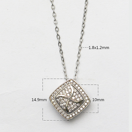 925 Sterling silver necklace plated with zircon special chain wholesale fashion jewelry