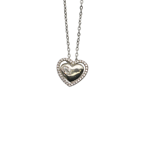 925 Sterling silver heart necklace romantic gifts simple dainty delicate chain