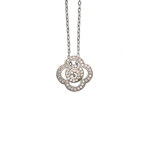925 Sterling silver flower necklace delicate nickel free jewelry accessories making