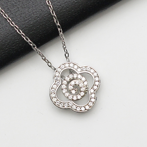 925 Sterling silver flower necklace delicate nickel free jewelry accessories making