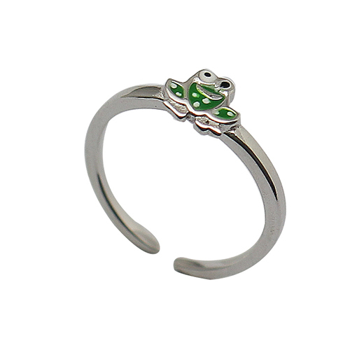 925 Sterling Silver Ring Children's Birthstone Rings Frog Birthday Gift for Kid Boys Wholesale 925 Sterling Silver Ring Children's Birthstone Rings Frog Birthday Gift for Kid Boys Wholesale