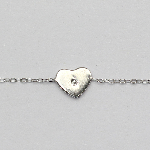 925 Sterling Silver Love Heart Personalized Charm Necklace for little Girls